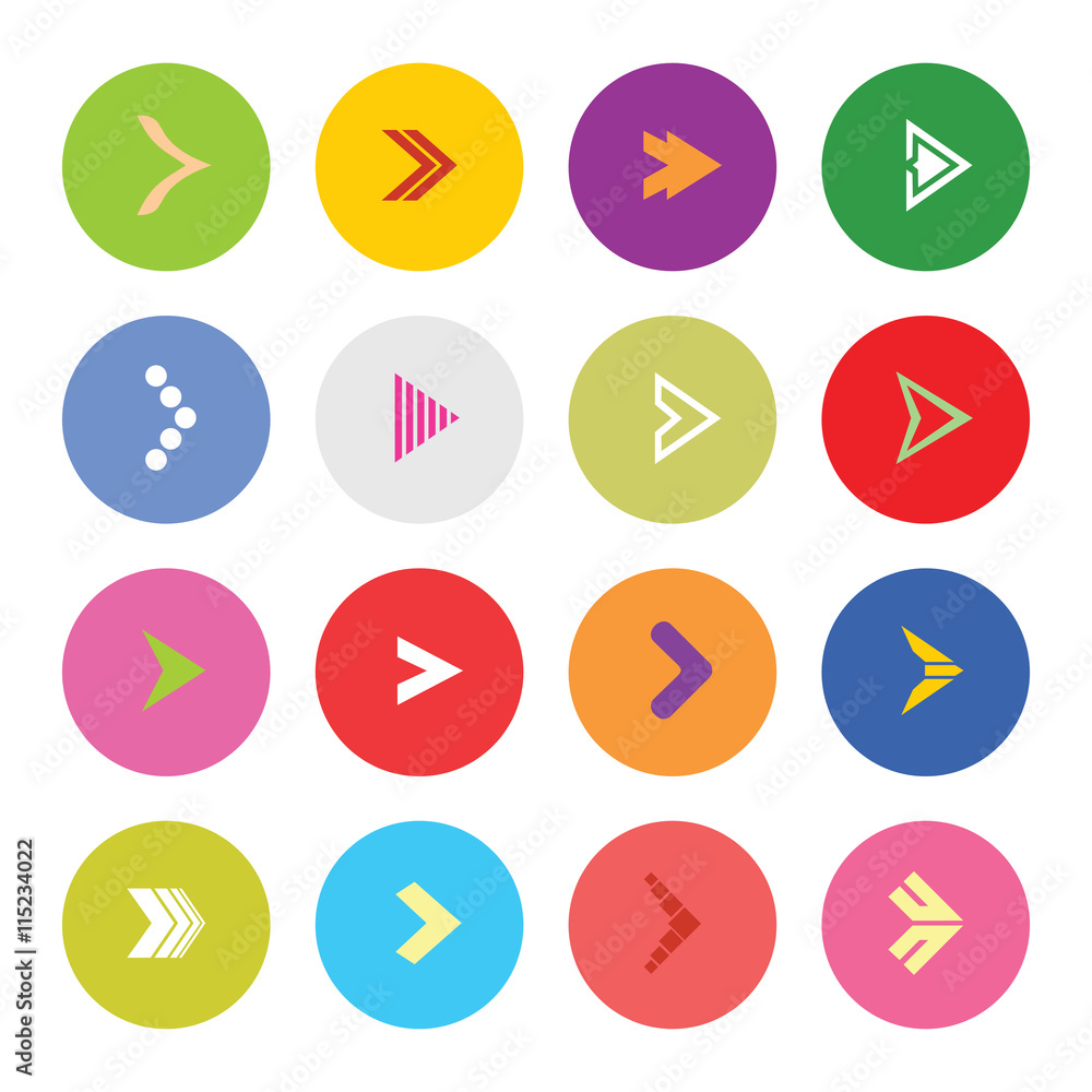 Arrow sign icon set. Arrow sign icon set.