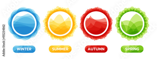 Overlay Waves - Round Frames SET with Logo Elements and buttons