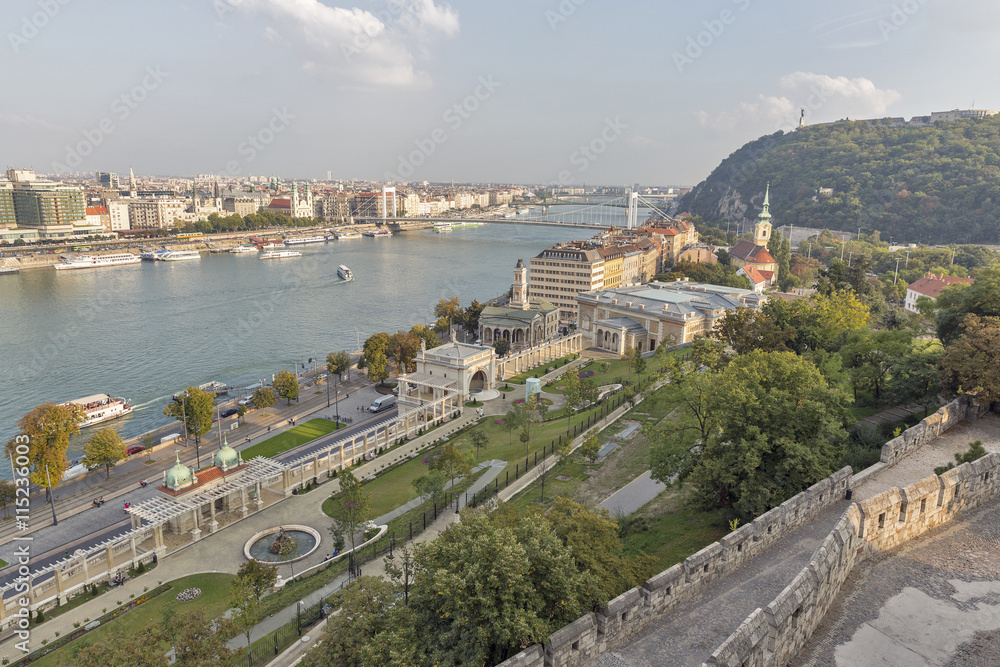View over Budapest from Buda Castle wall