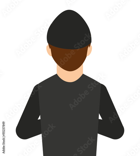 thief character  isolated icon design © Gstudio