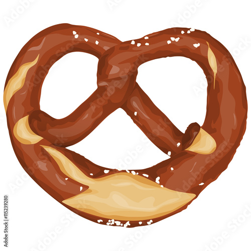 brown bavarian pretzel