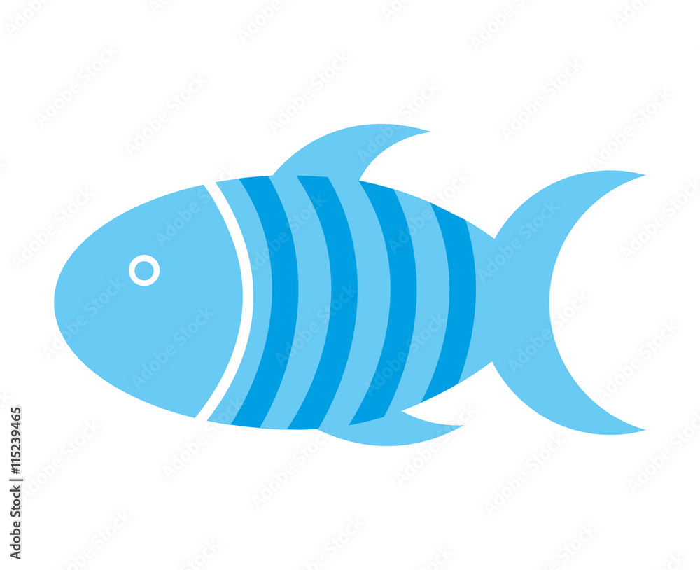 Obraz premium fish pet isolated icon design