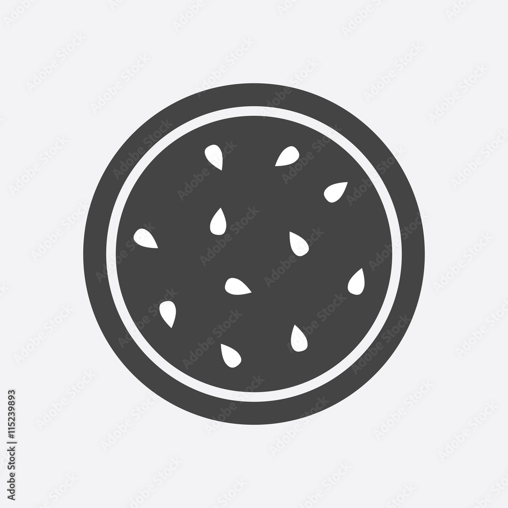 Obraz premium Watermelon icon. Juicy ripe fruit on white background