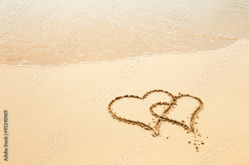 hearts on the beach