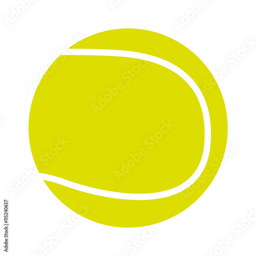 tennis ball isolated icon design