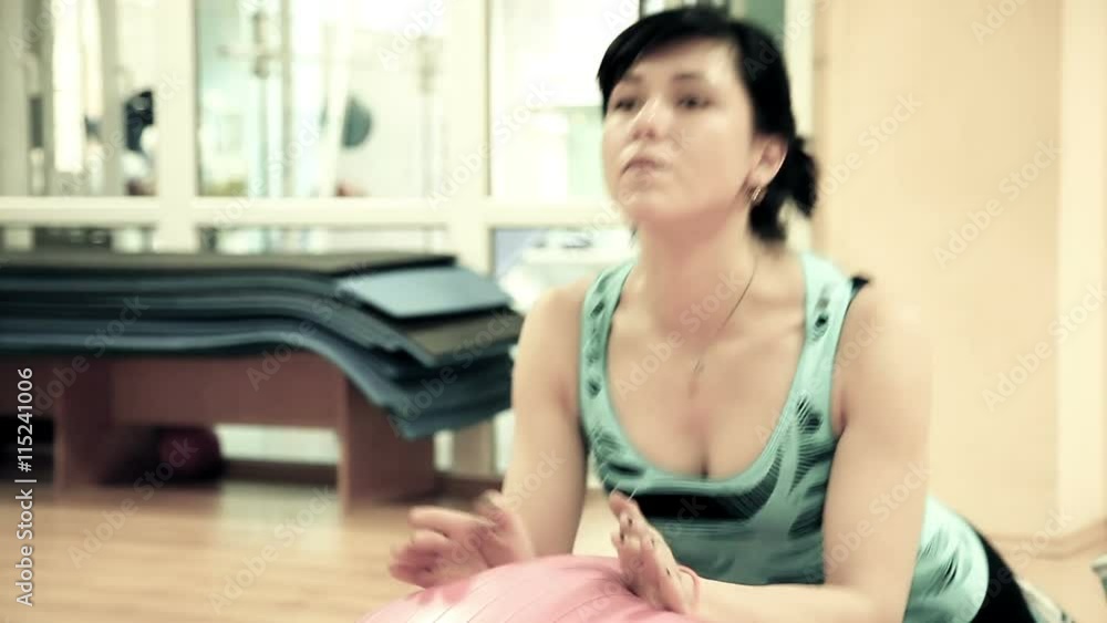 beautiful sexy girl doing exercises with a ball beautiful sexy girl doing exercises with a ball