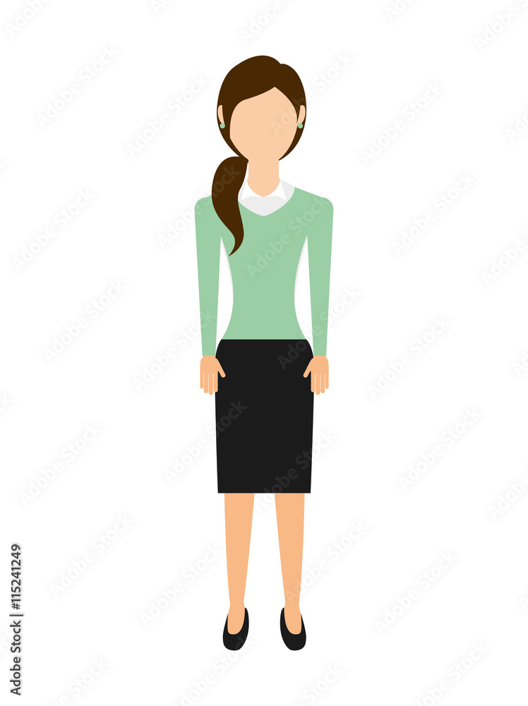 businesswoman standing isolated icon design businesswoman standing isolated icon design