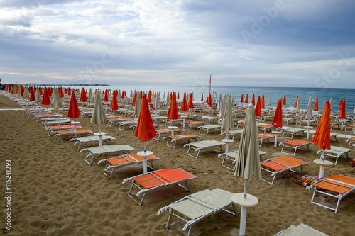 Beach of Torre Canne on Puglia  Italy