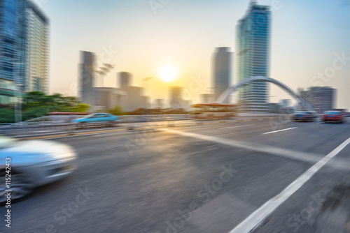 car driving on road in city