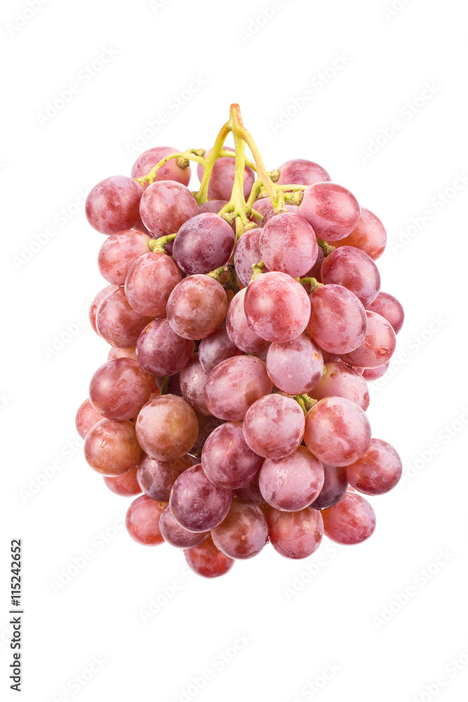 Red grapes isolated on white background. Red grapes isolated on white background.