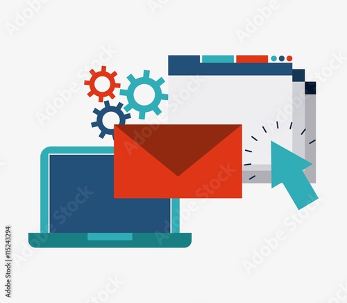 Internet media icon. Technology design. Vector graphic