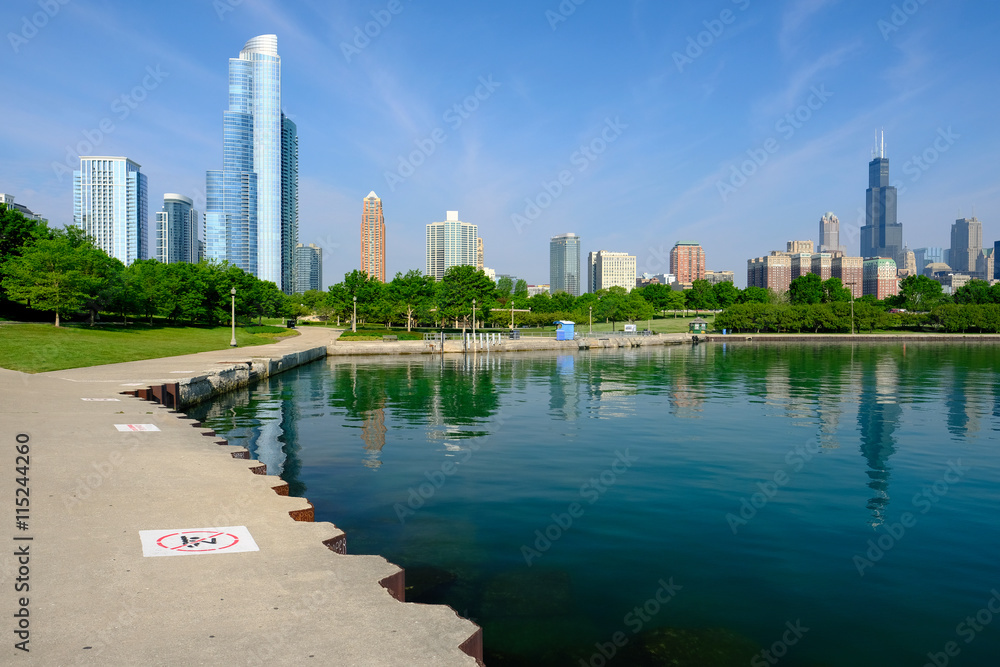 Naklejka premium Chicago skyline