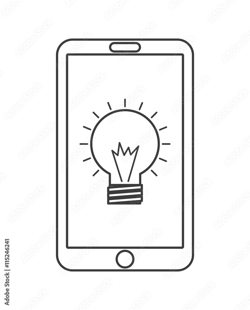 Smartphone design. Gadget concept. Vector graphic Smartphone design. Gadget concept. Vector graphic