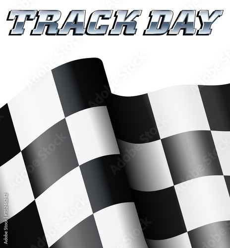TRACK DAY Checkered, Chequered Flag Racing