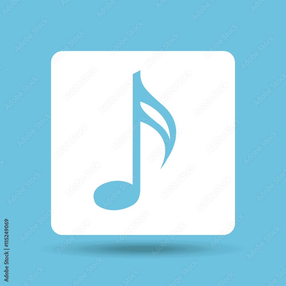 music note icon. Music and Sound design. Vector graphic music note icon. Music and Sound design. Vector graphic