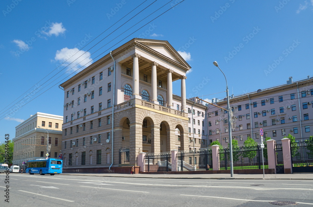 Moscow, Russia - may 6, 20116: General Directorate of the Ministry of internal Affairs of Russia in Moscow, Petrovka street, 38