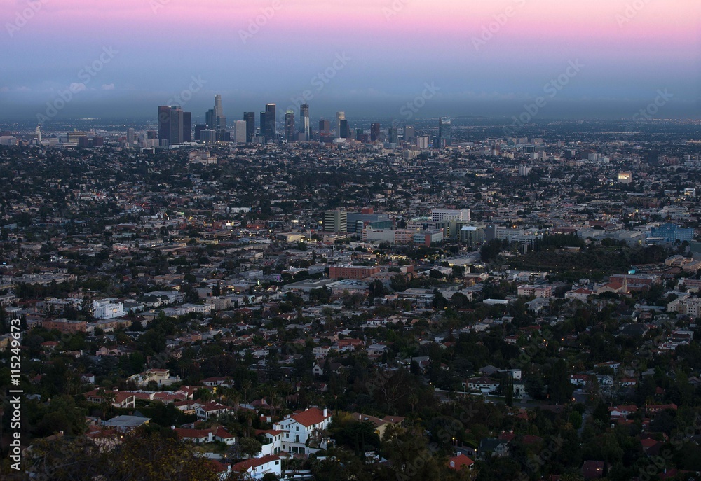 Fototapeta premium Twilight Los Angeles