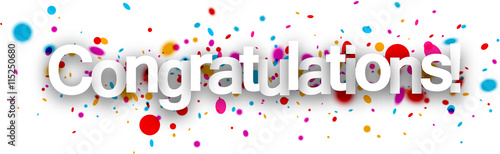Congratulations paper banner.
