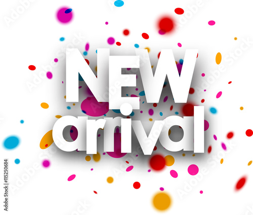 New arrival paper card.