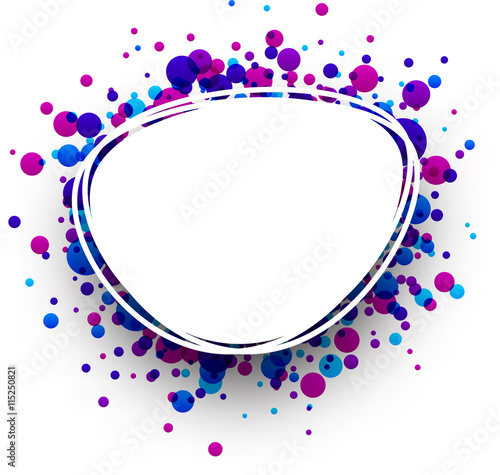 Blue and purple oval background.