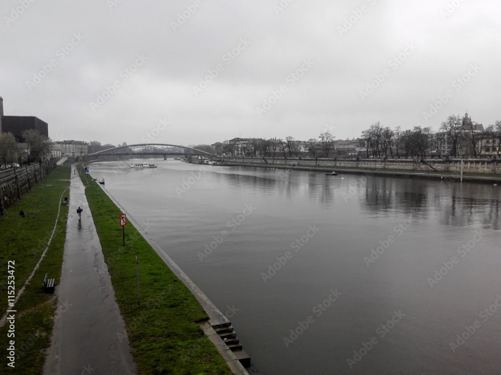 Wisla river in Krakow