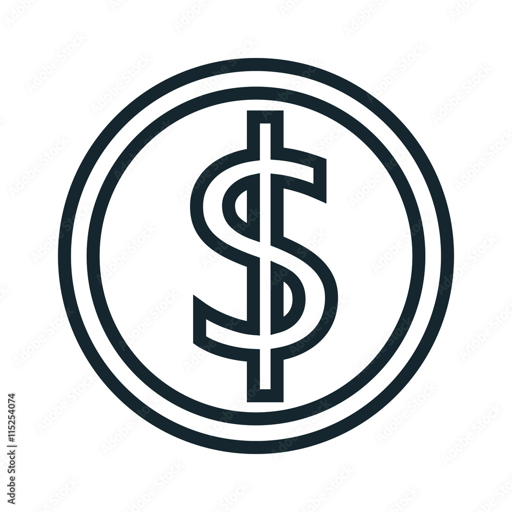 Money and business black and white isolated icon, vector illustration graphic. Money and business black and white isolated icon, vector illustration graphic.