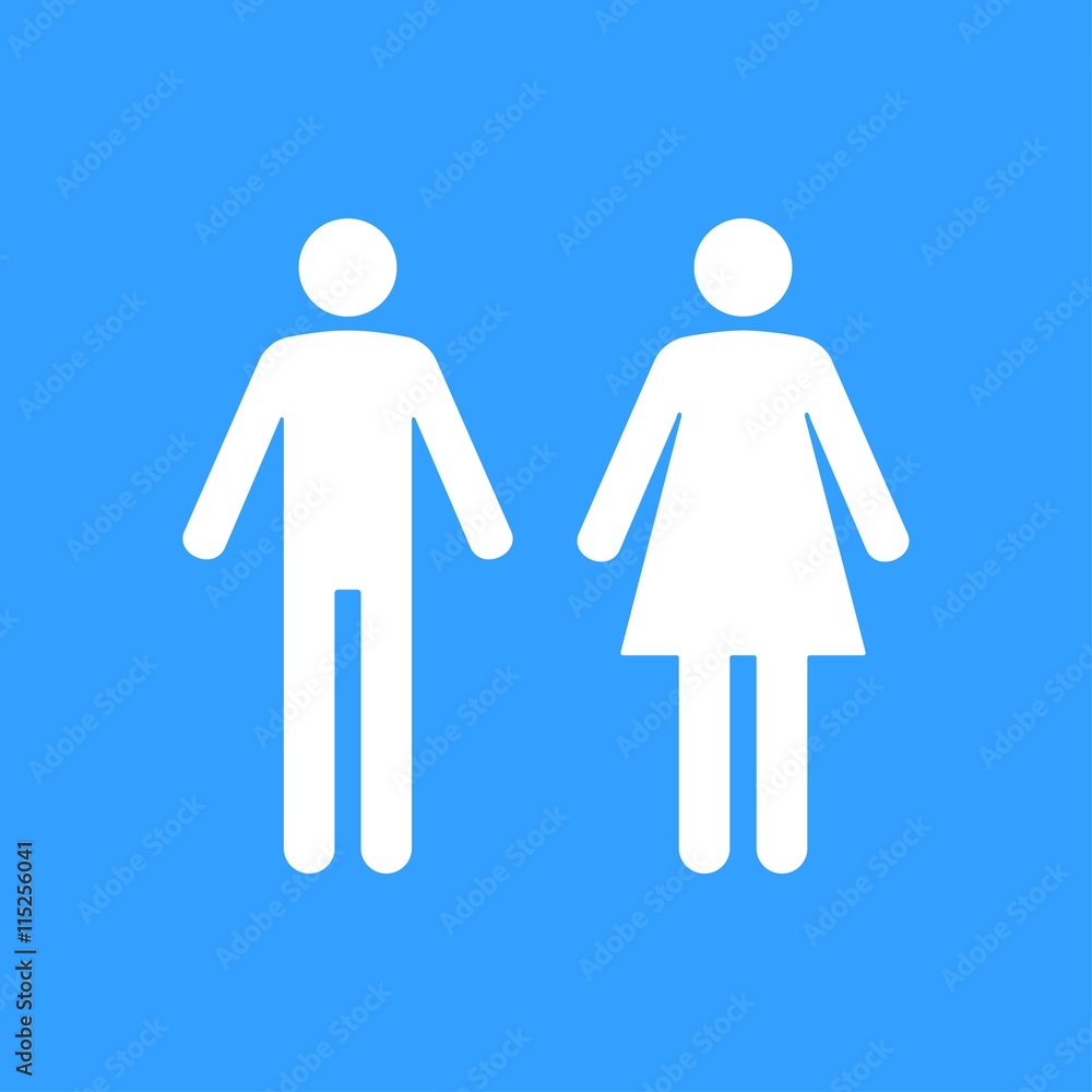 Man and Woman restroom - vector icon. Man and Woman restroom - vector icon.