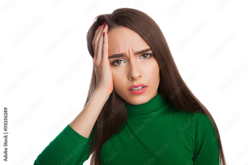 Woman in a green turtleneck Woman in a green turtleneck