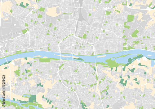 vector city map of Orleans, France photo