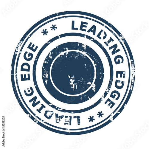 Leading edge business concept rubber stamp