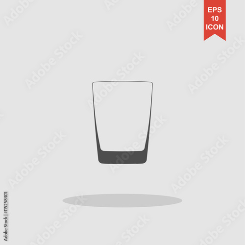 Glass of whiskey isolated photo-realistic vector illustration.