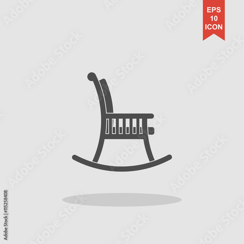 rocking chair icon vector