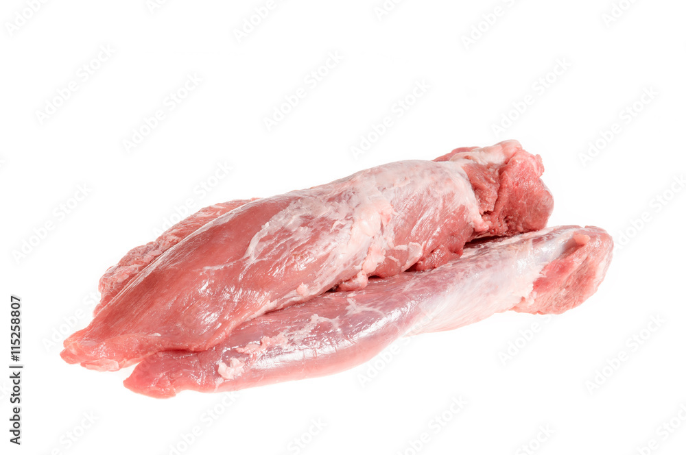 pork tenderloin on a white background pork tenderloin on a white background