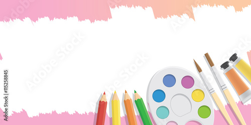 Blank banner Equipment for painting for advertising and presenta