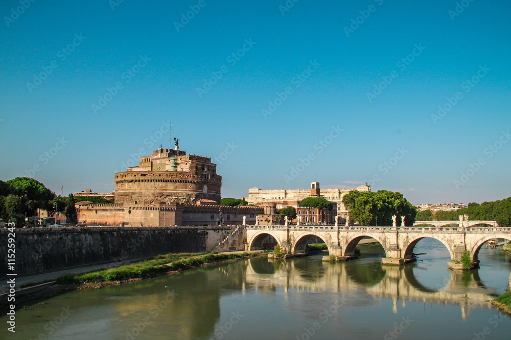 Rome - Ponte Vittorio Emanuele II - Castel Sant'Angelo
