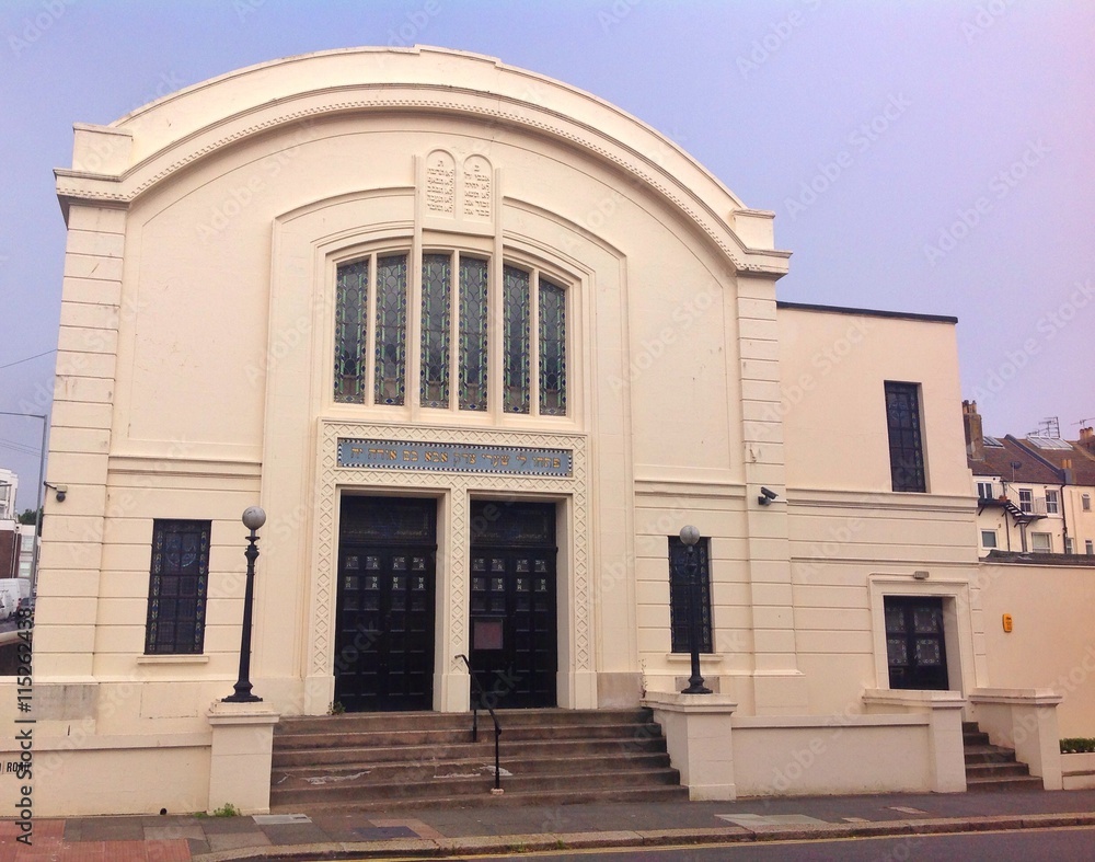 Synagogue in Brighton England at Dusk