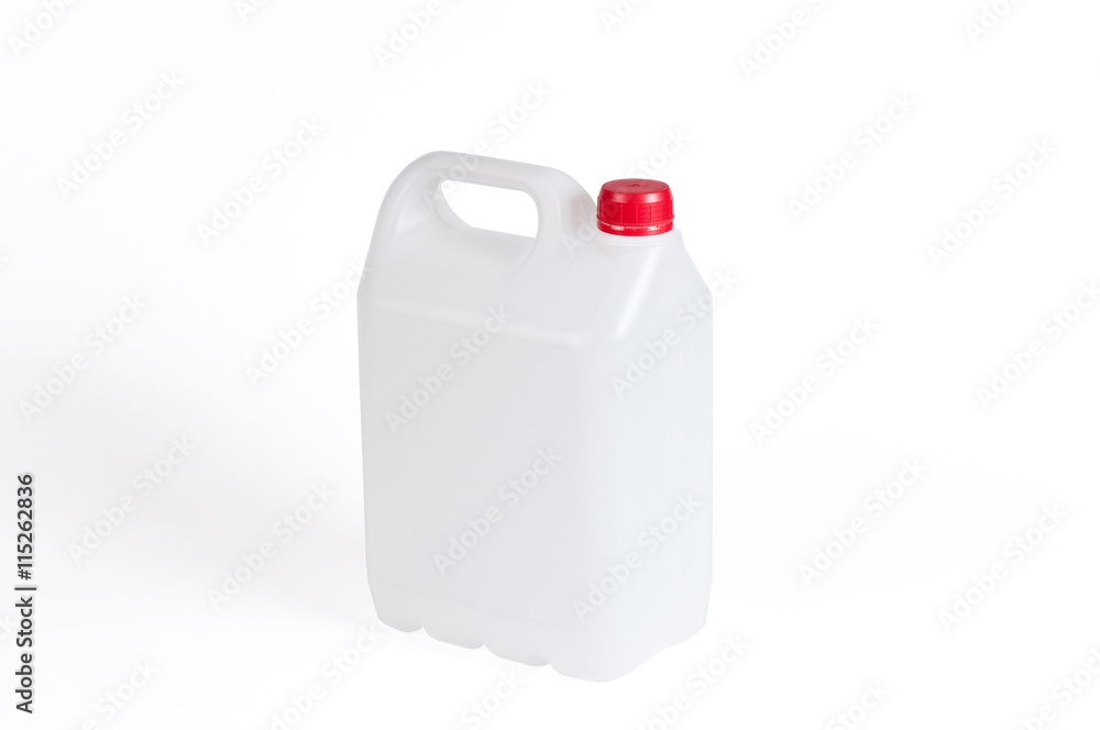 White plastic jerrycan White plastic jerrycan