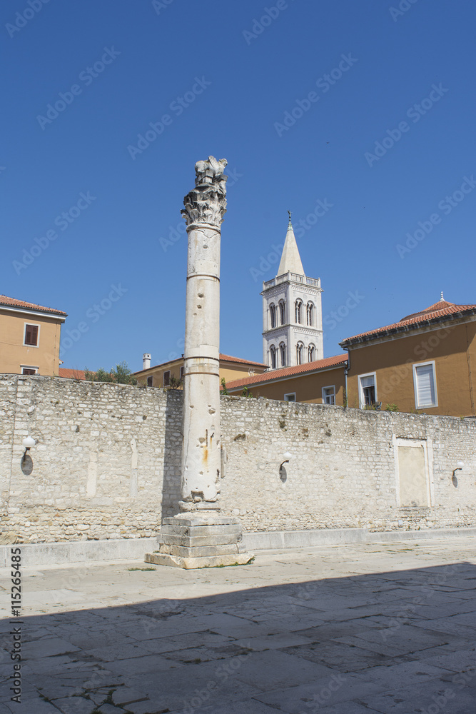 The pillar of shame in Zadar, Croatia,