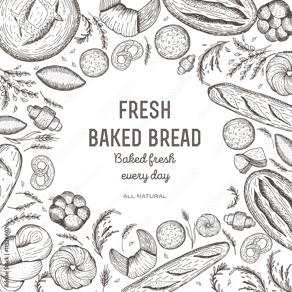 Bread design template Vector illustration Stock Vector Adobe Stock Bread design template Vector illustration Stock Vector Adobe Stock