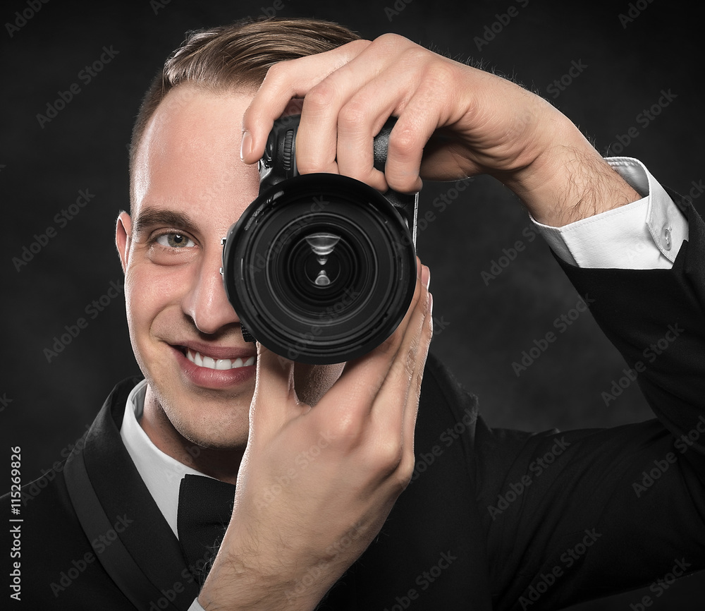 Photographer with camera. Photographer with camera.