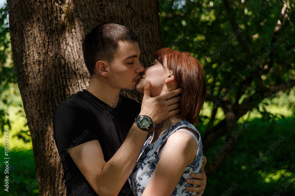 Fototapeta premium Nice young couple embracing
