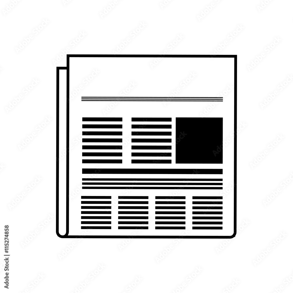 Broadcasting concept represented by news icon. isolated and flat illustration Broadcasting concept represented by news icon. isolated and flat illustration