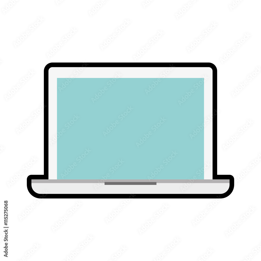 Gadget and technology concept represented by laptop icon. isolated and flat illustration Gadget and technology concept represented by laptop icon. isolated and flat illustration