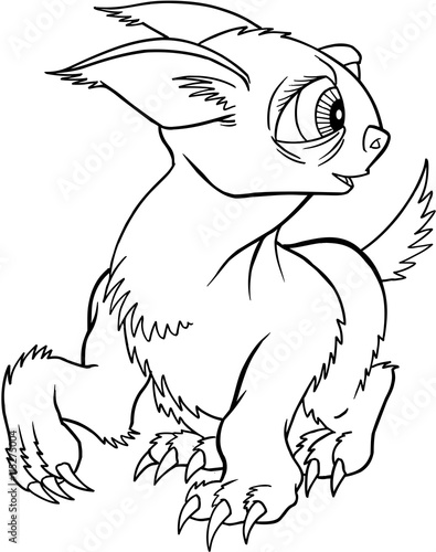 Alien Creature Vector Illustration Art