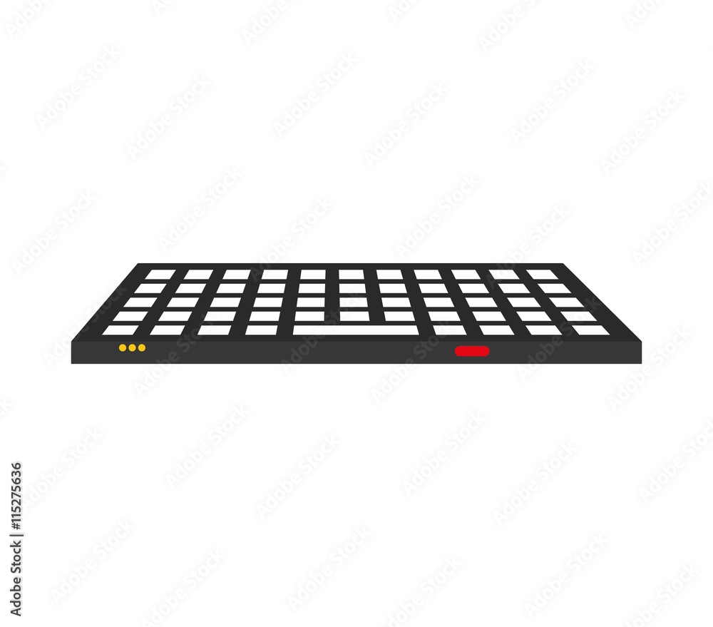 Gadget and technology concept represented by keyboard icon. isolated and flat illustration 