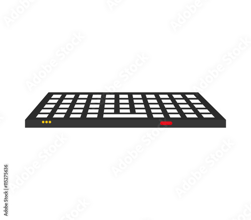 Gadget and technology concept represented by keyboard icon. isolated and flat illustration 