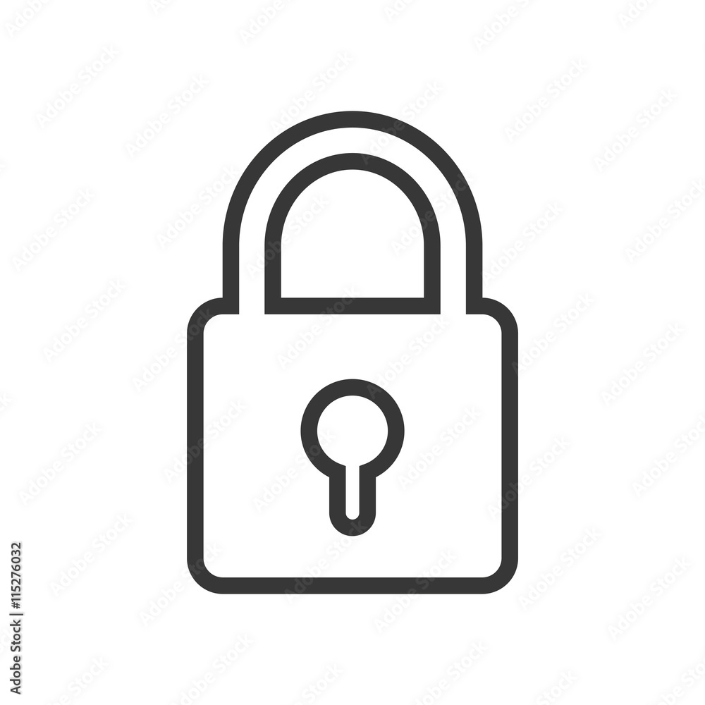 Security concept represented by padlock icon. isolated and flat illustration Security concept represented by padlock icon. isolated and flat illustration
