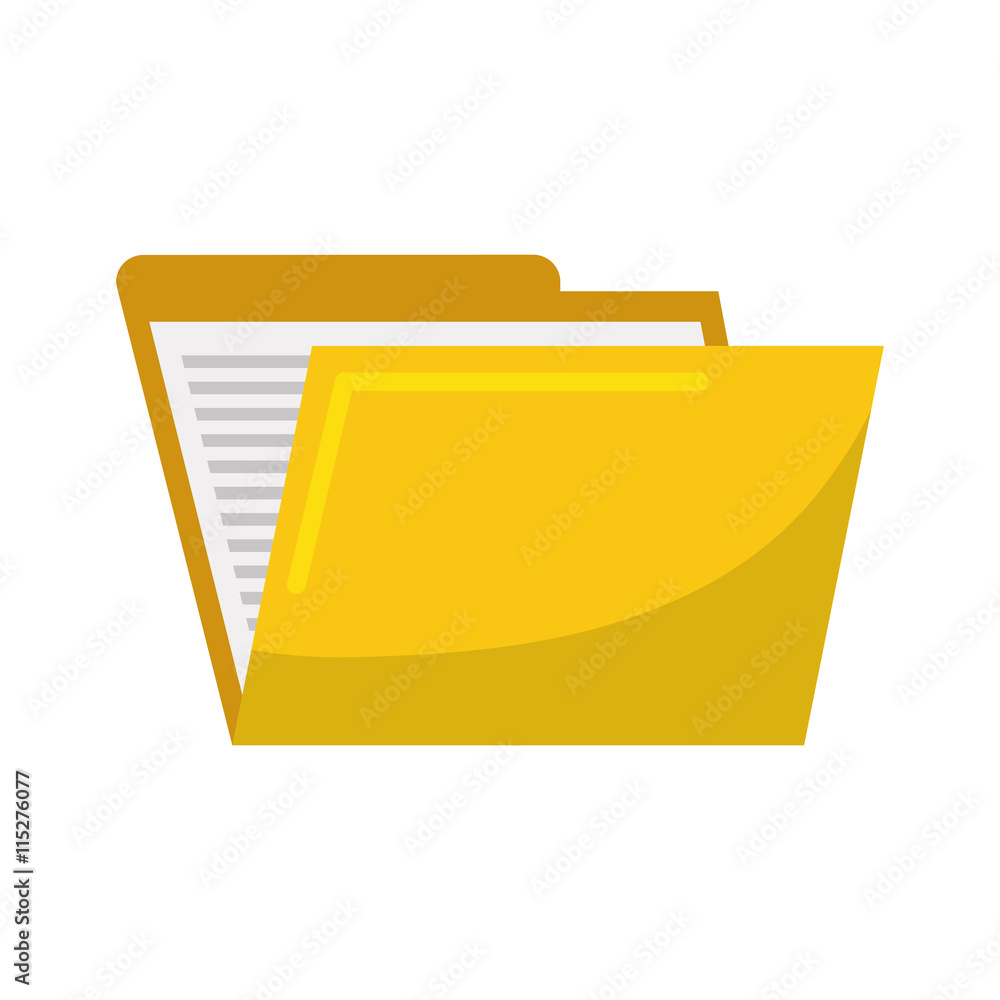 File concept represented by folder icon. isolated and flat illustration 