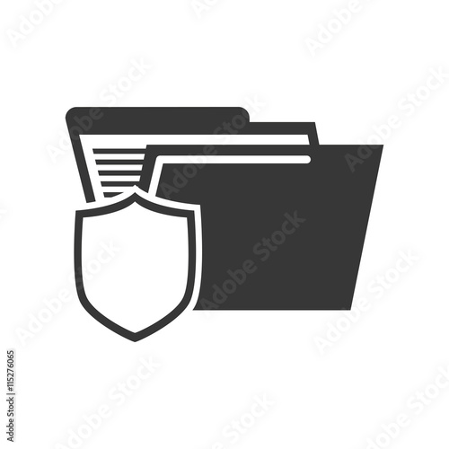 File concept represented by folder icon. isolated and flat illustration 