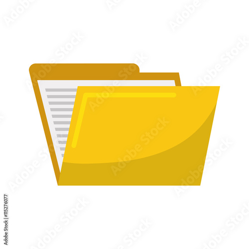 File concept represented by folder icon. isolated and flat illustration 